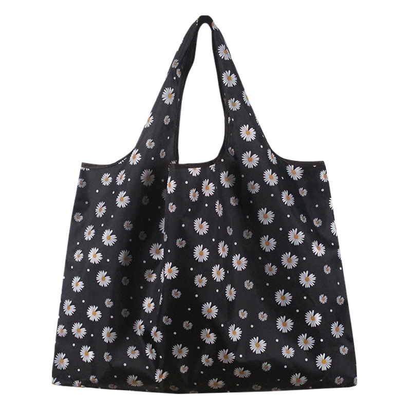 Big Flower Environmental Bag Portable Fresh Style Supermarket Shopping Bag Foldable Shopping Bag Oxford Cloth Storage Bag Cloth Bag