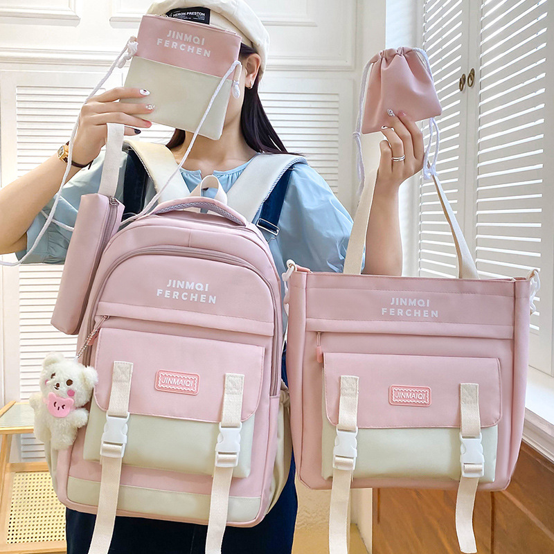Picture of Schoolbags, Primary School Children's School Backpacks, Junior High School Students, Middle School Students, High-Quality Wholesale Customized Five-Piece Backpacks