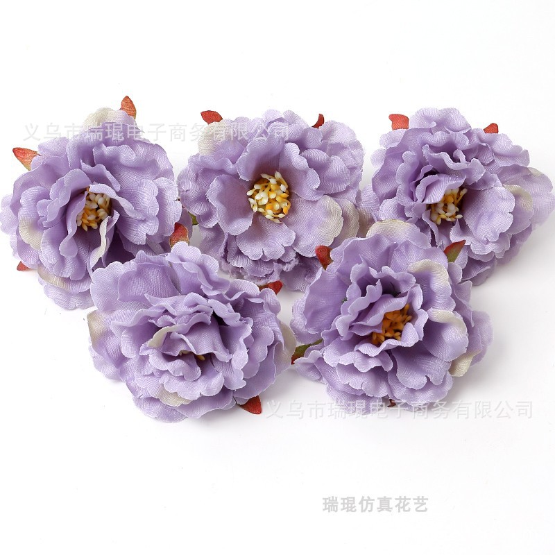 Picture of Purple artificial flower artificial flower silk flower diy handmade wreath headdress hair accessories wedding set