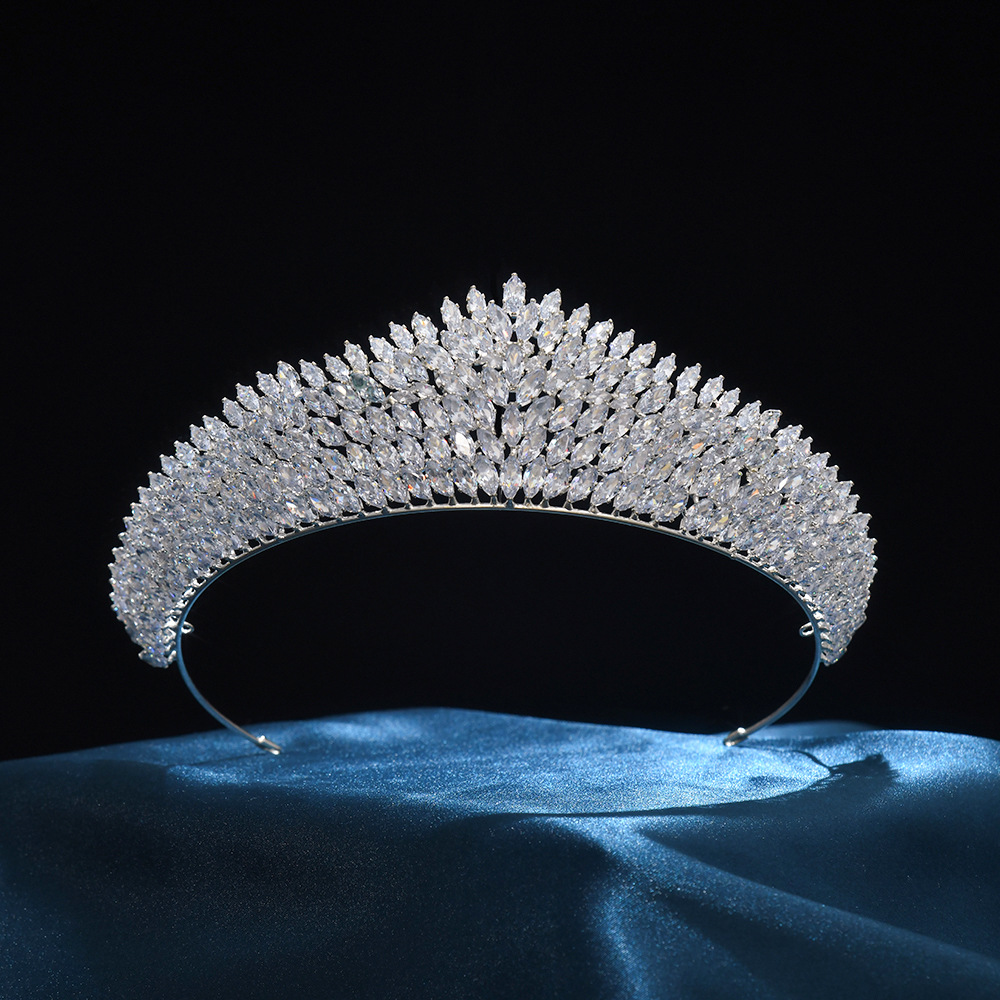 Picture of European and American bride wedding luxury crown exquisite wedding headdress zircon crown cross-border hair accessories wholesale