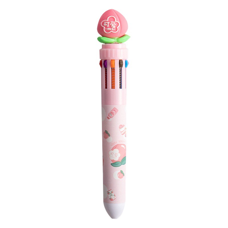 MOKA boxed student multi-color ballpoint pen children cartoon cute multi-functional 10-color hand account color multi-color pen