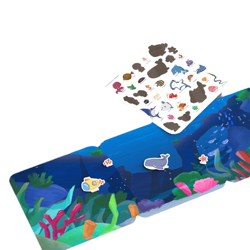 Cross-border children's cartoon animal jelly stickers Enlightenment early education cognitive toddler stickers silicone stickers picture book wholesale