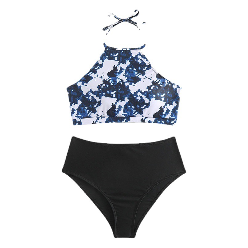 2025 New Cross-Border Sexy Printed Bikini European and American Export Spot Slimming Look Multi-Color Wholesale Women's Swimsuit