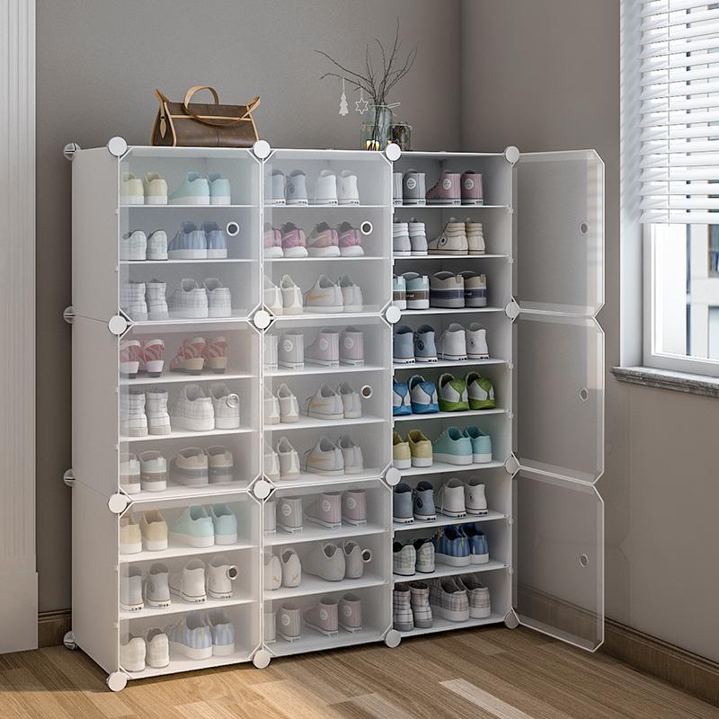 Shoe Rack Storage Rack Splicing Simple Economical Household Waterproof Shoe Cabinet at the Door Shoe Cabinet Shoe Rack Multi-Layer Household