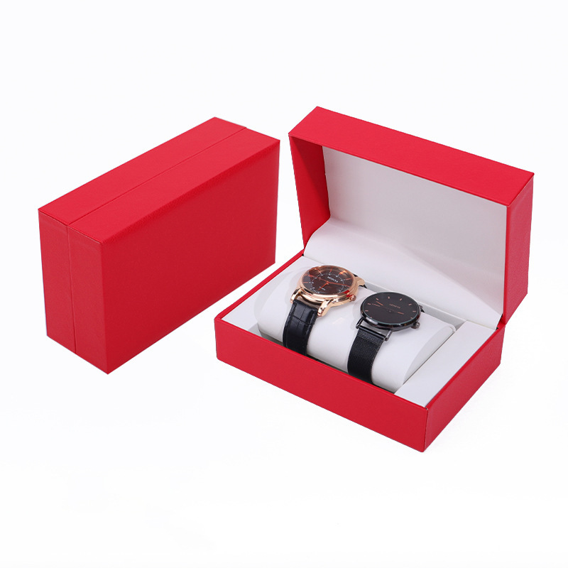 Picture of Large Flip PU Leather Watch Box High-end Watch Display Box Black Leather Watch Packaging Box Storage Watch Box