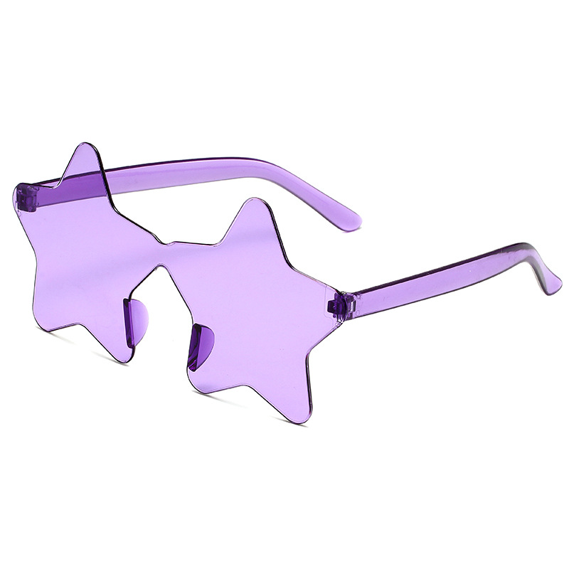 Picture of New fashion personality five-pointed star sunglasses cross-border frameless sunglasses trendy party funny beach sunglasses
