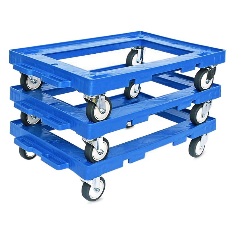 Picture of Mute hollow-out Turtle truck warehouse distribution turnover storage trolley splicing one-piece stacking truck wholesale