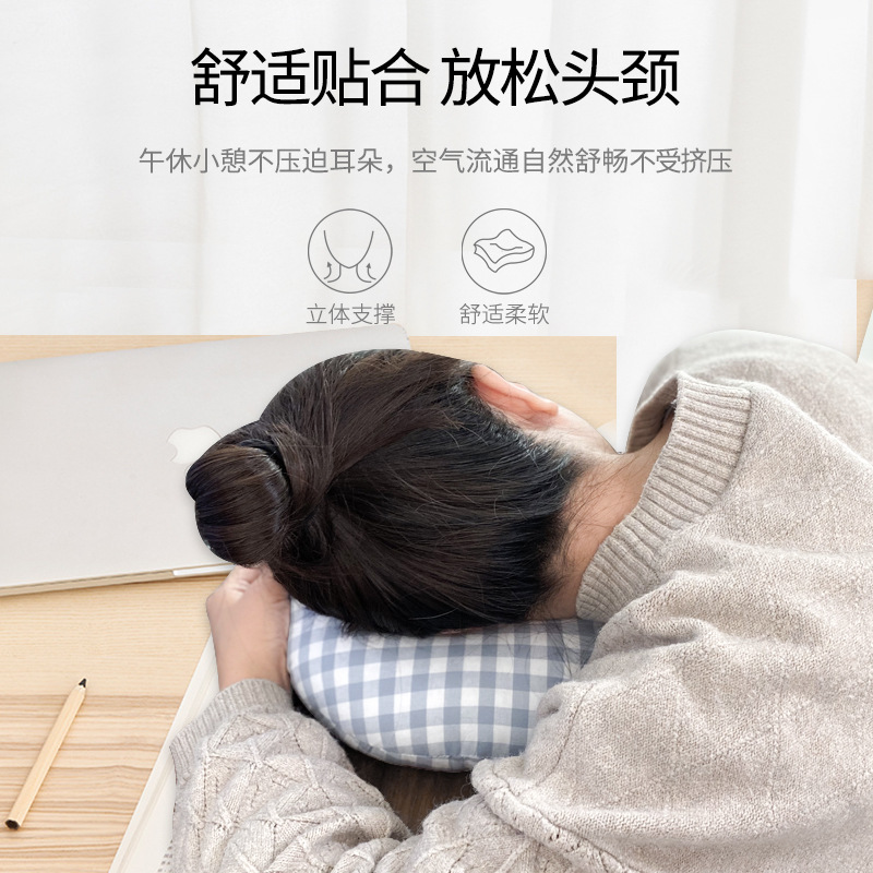 Picture of Single-Hole Ear Pillow for Elderly Patients, Ear Protection with Hole Pillow, Adult Beauty Salon Pillow Core, Side Sleeping Non-Pressure Ear Cervical Pillow