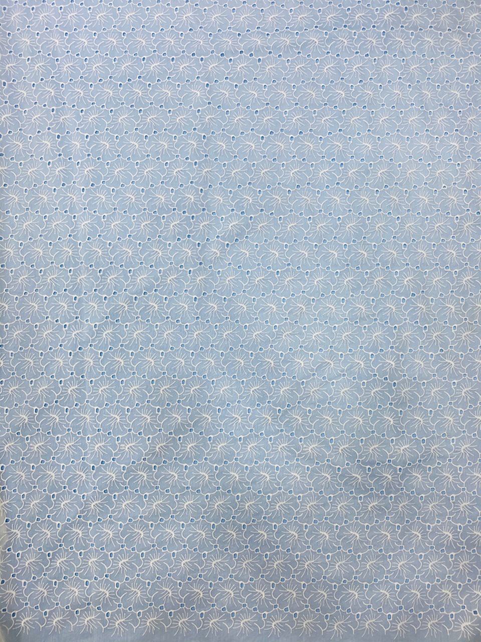 New products on the shelves TC fabric bottom polyester thread hollow embroidery art goddess fan 1.3 meters wide factory quality can be retailed