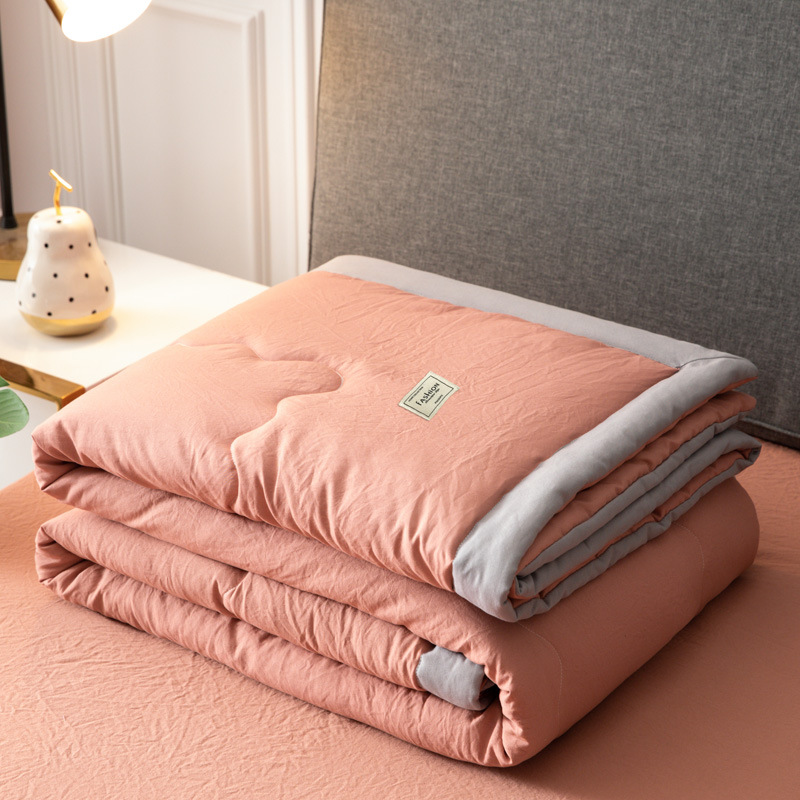 Picture of Nanjiren Washed Cotton Air-conditioning Quilt Single Dormitory Summer Quilt Core Summer Cool Quilt Double Machine Washable Thin Summer Quilt