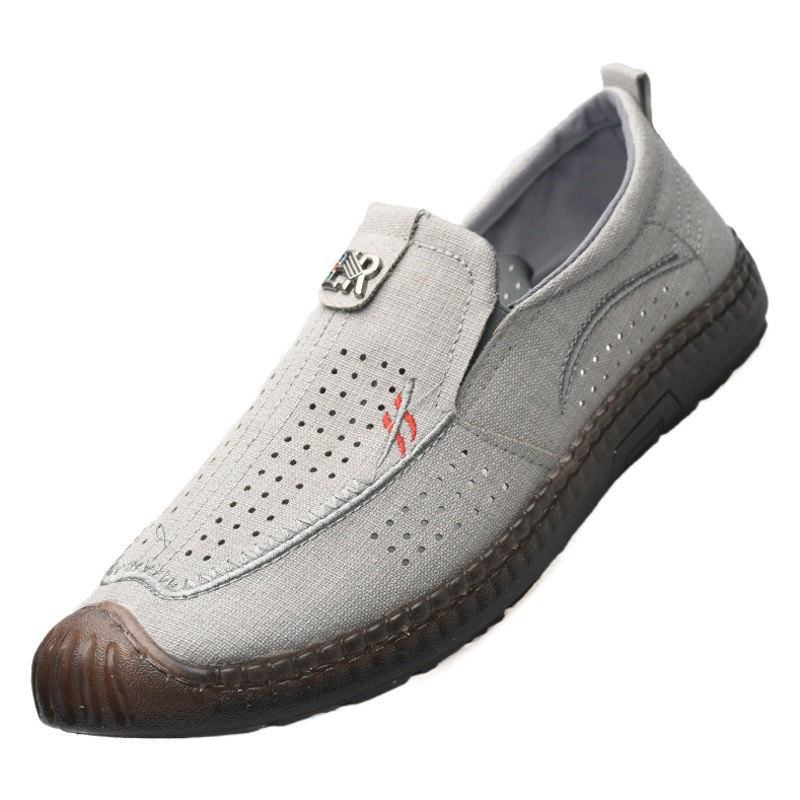2023 Summer new fashionable all-match breathable soft bottom casual Tods Korean style men's loafers cloth shoes