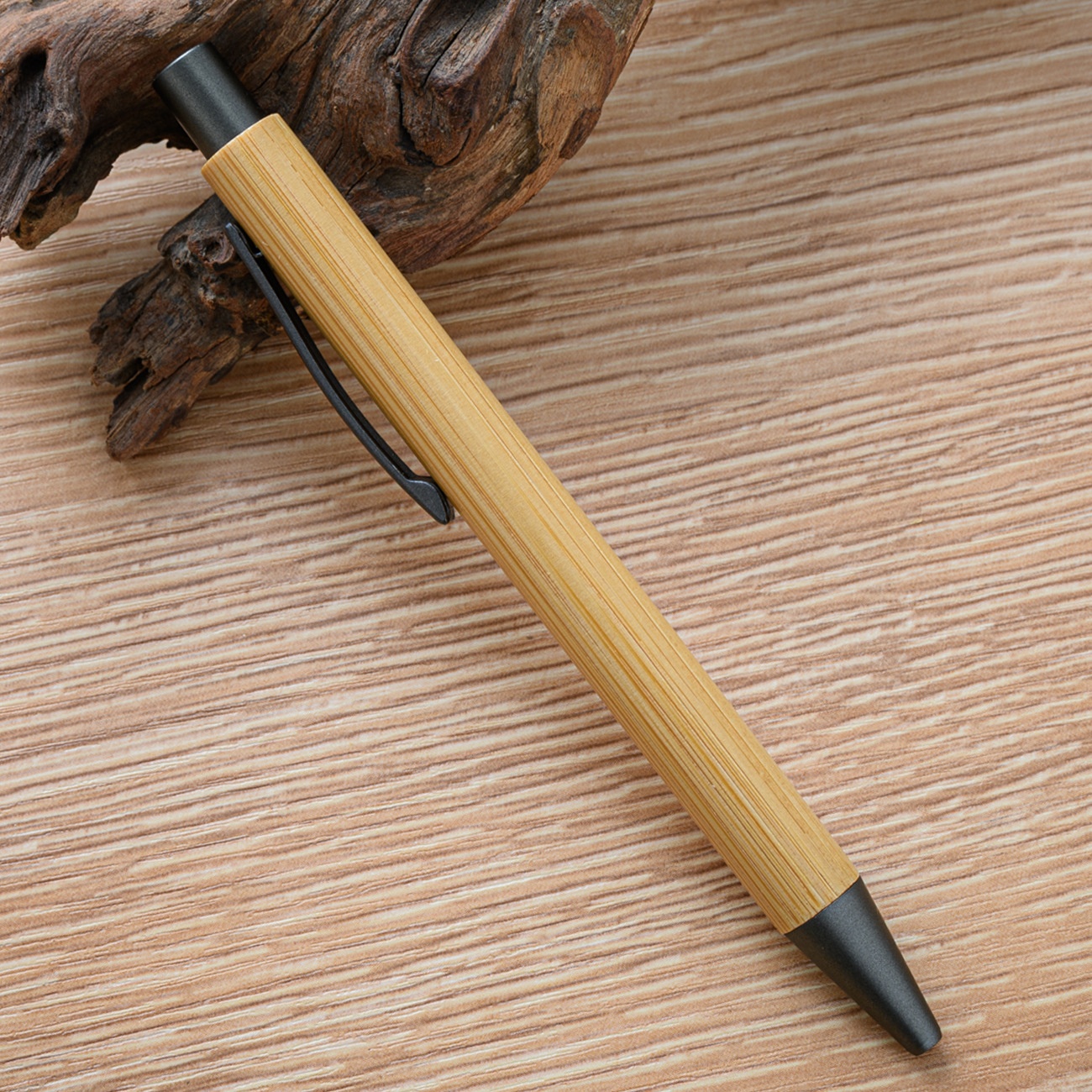 Picture of Spot bamboo pen wholesale bamboo wood material advertising ballpoint pen printable logo gift Pen Press bamboo pen