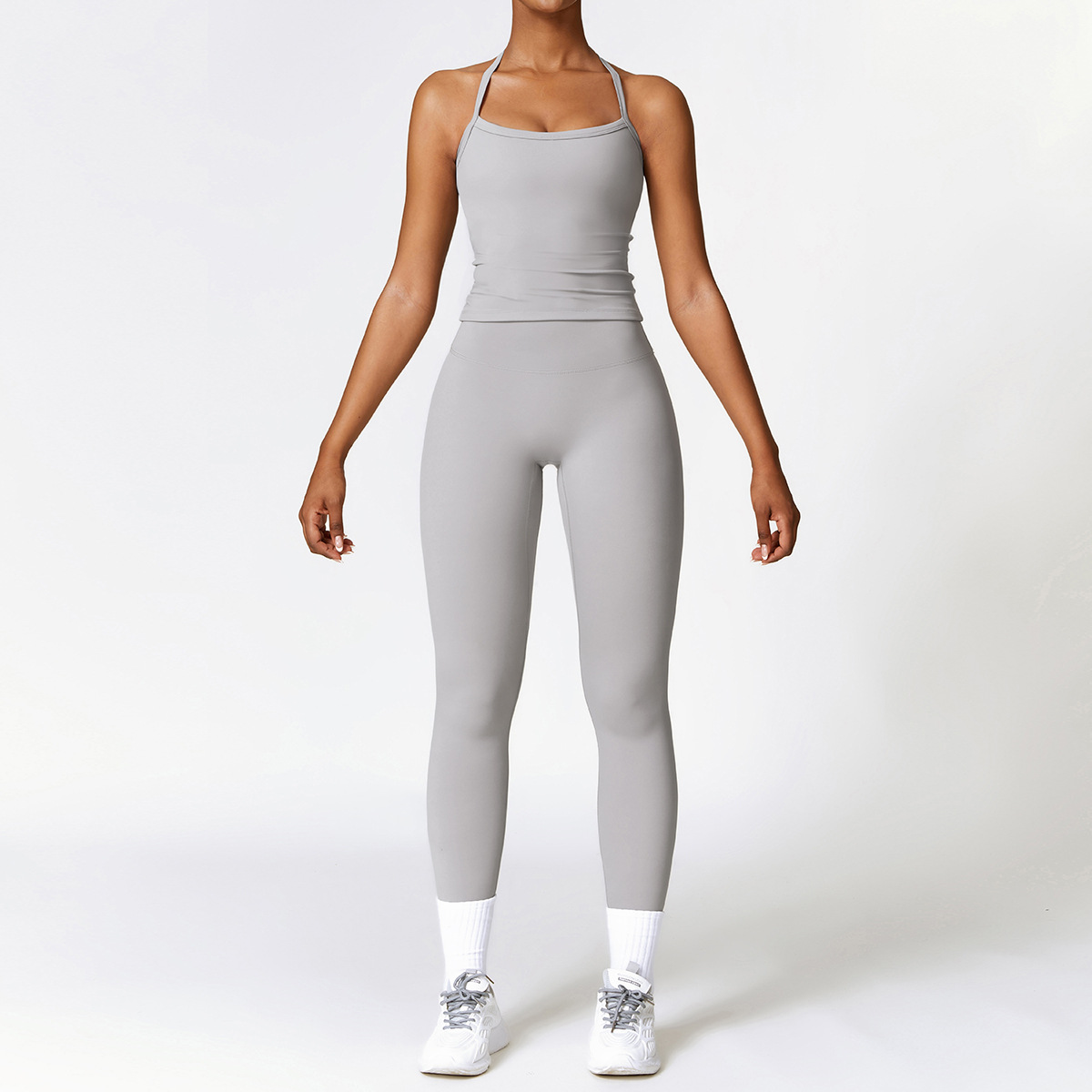 Picture of Zechuang European and American tight brushed yoga suit quick-drying workout clothes winter outdoor running sports suit female 8519