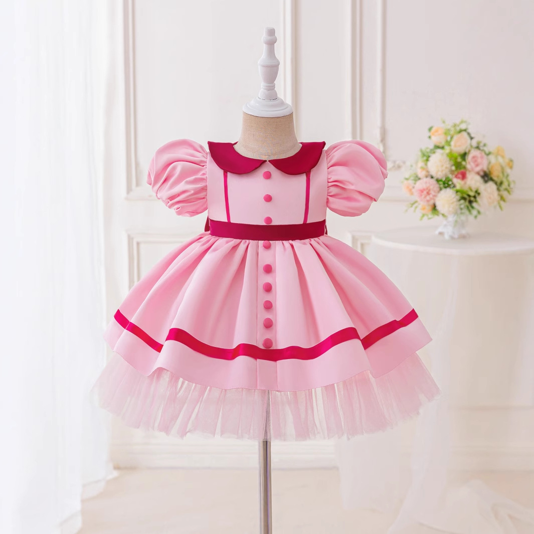 Cross-Border Halloween Cosplayd Toy Story Kidsren's Pink Doll Collar Dress Kidsren's Role Play