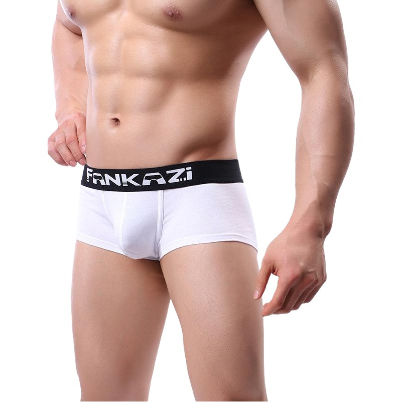 Factory men's boxer shorts low waist cotton Youth plus size pants breathable comfortable U convex underwear men's foreign trade Wholesale