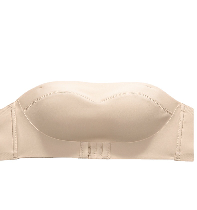 Picture of Genuine Strapless Underwear Women's Non-slip Small Chest Push-up Wrap Tube-length Beautiful Back Bra Invisible Anti-slip Special for Wedding Dress