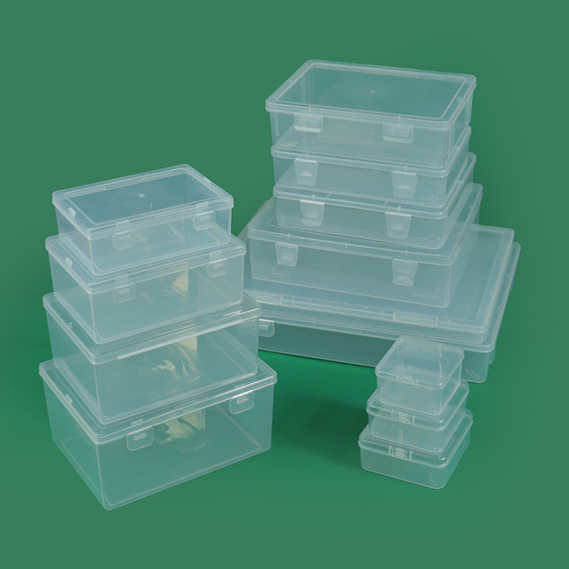 Factory Plastic Transparent Large Rectangular Empty Box Desktop Document Bill Finishing Storage Box Storage Parts Box