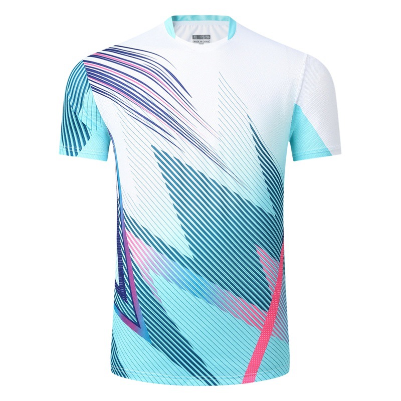 Badminton Suit Men's Summer Quick-drying Short-sleeved Sports Suit Tennis Table Tennis Suit Printed Clothes Women's Training Running