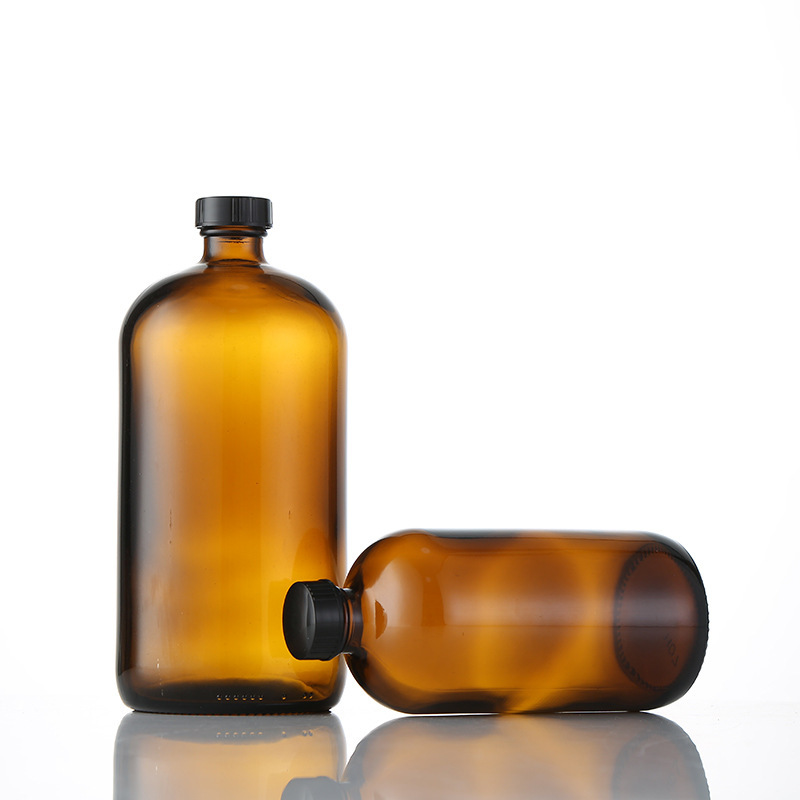 Picture of Boston Glass Bottle Shading Essential Oil Pure Dew Spray Potion Bottle Emulsion Cosmetic Bottles Oral Liquid Bottle