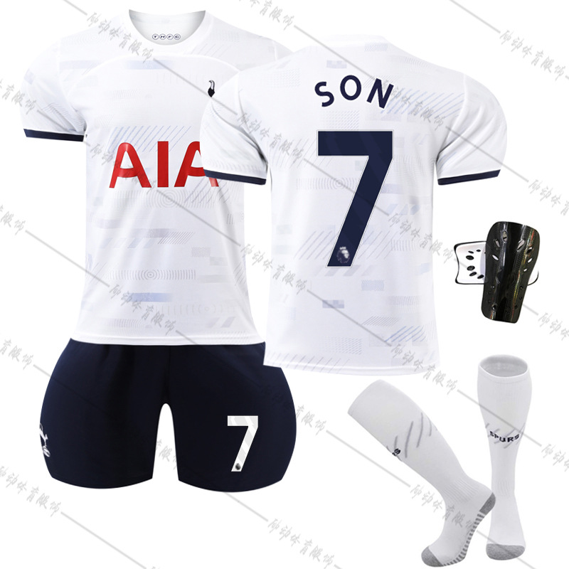 Picture of 2324 Tottenham Hotspur Home No.10 Kane Football Uniform 7 Sun Xingu 17 Romero 9 Richarlison Jersey Socks Suit