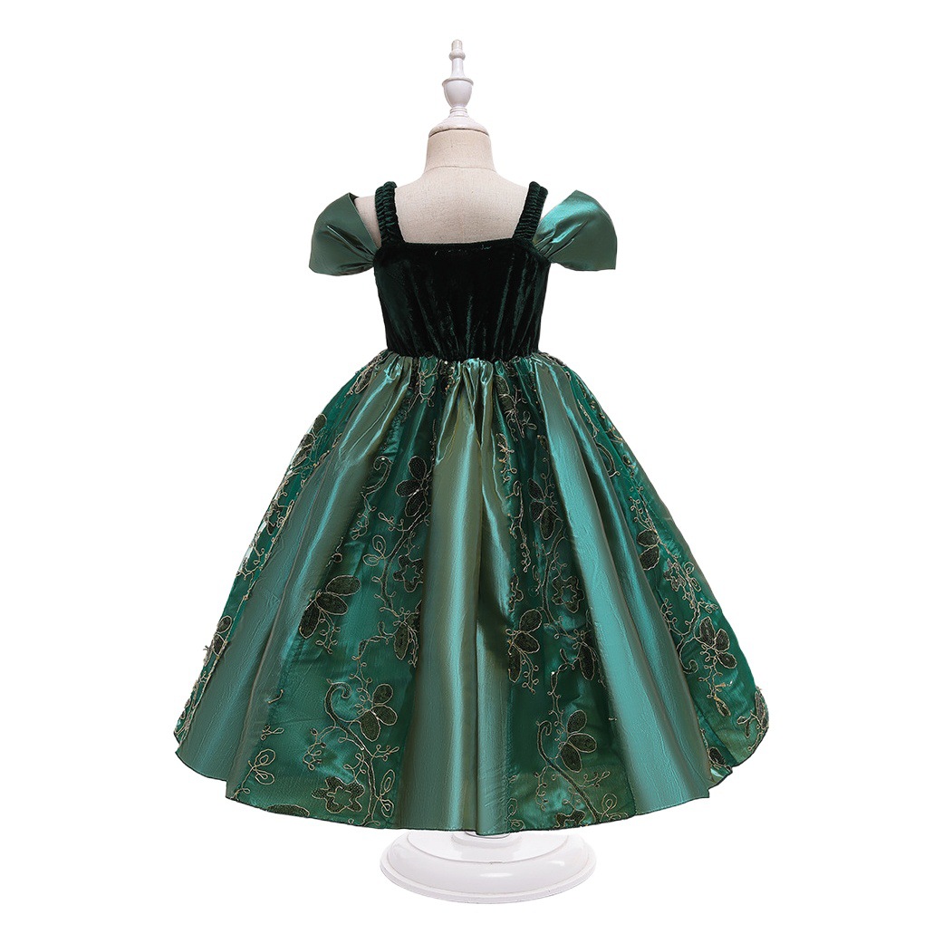 Frozen 2 Girls Elsa Snowflake Dress Elsa Puffy Children's Dress Princess Dress Cosplay