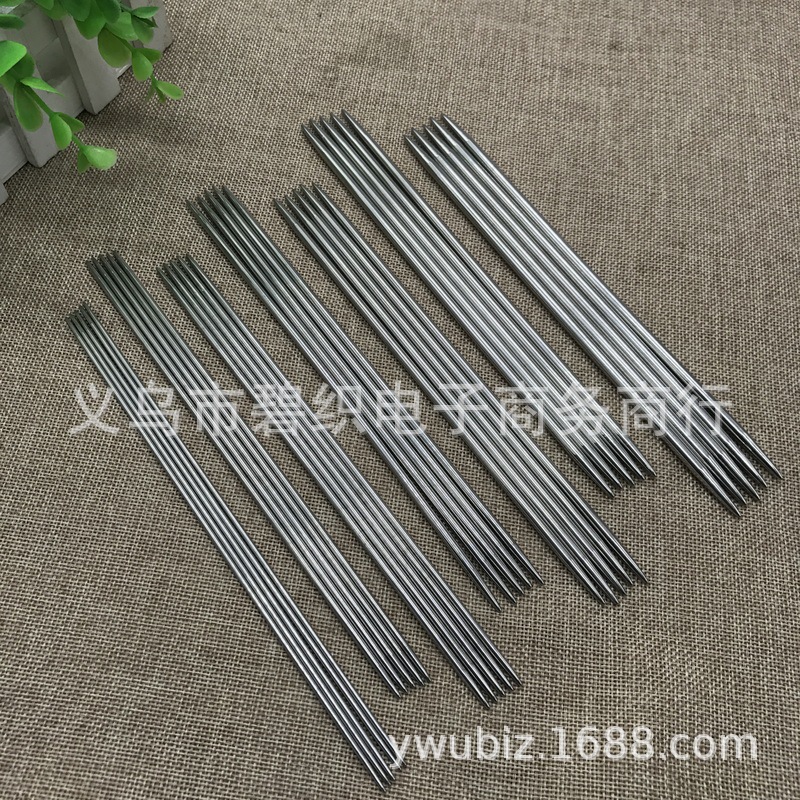 Picture of Inside and outside sales 20CM double pointed short straight needle stainless steel sweater Needle 7 pairs a set of 5 pieces a pair 2-5.0MM