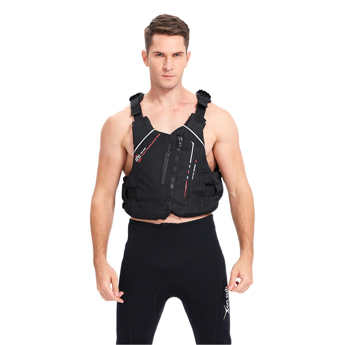 Adult Portable Life Jacket Sleeveless Vest Sea Professional Sports Large Buoyancy Vest Sailing Diving Swimming Pvc