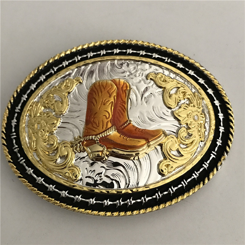 Cross-border platform hot-selling style high quality two-color electroplated zinc alloy belt buckle clothing accessories belt buckle