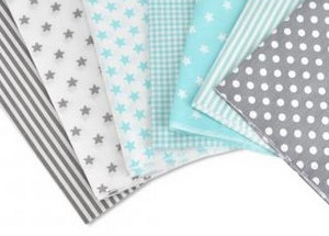 Picture of European Nordic handmade DIY patchwork twill fabric baby cotton printed cotton fabric group 25cm80cm