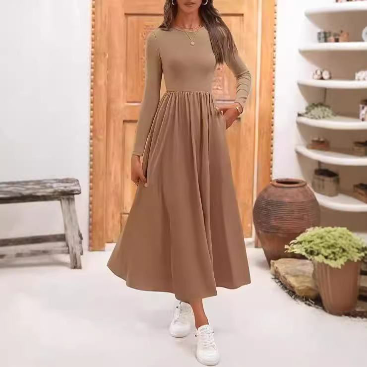 Autumn 2024 New European and American Amazon Cross-border Women's Casual Long-sleeved dress
