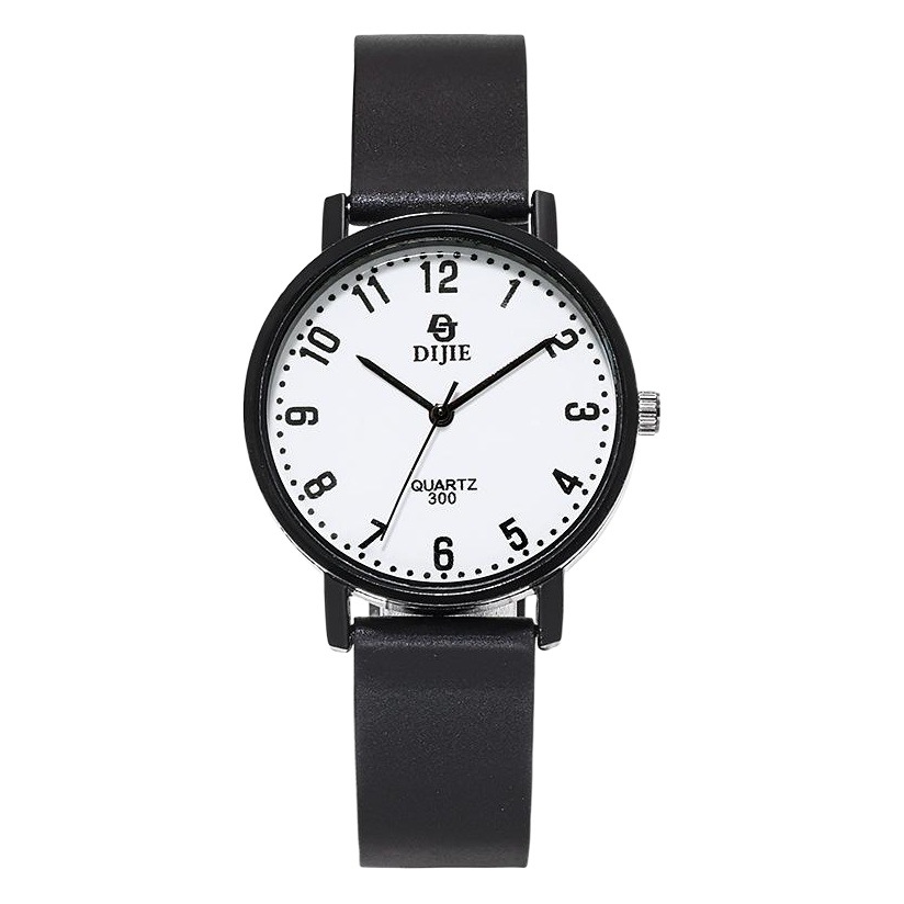 Korean Style Female Student's Korean Style Simple Casual Women's Watch Wristwatch Fashion Artistic Retro Quartz Small Black Watch Couple's Watch
