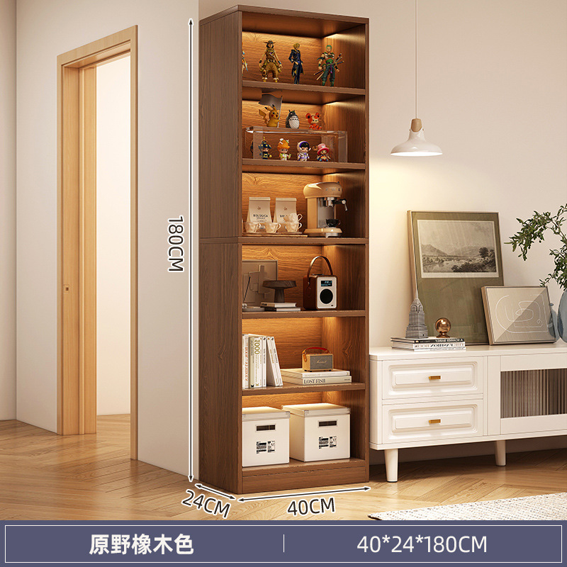 Picture of Bookshelf floor-standing storage rack against the wall next to the TV cabinet, storage cabinet for living room multi-layer household with narrow gap corner books