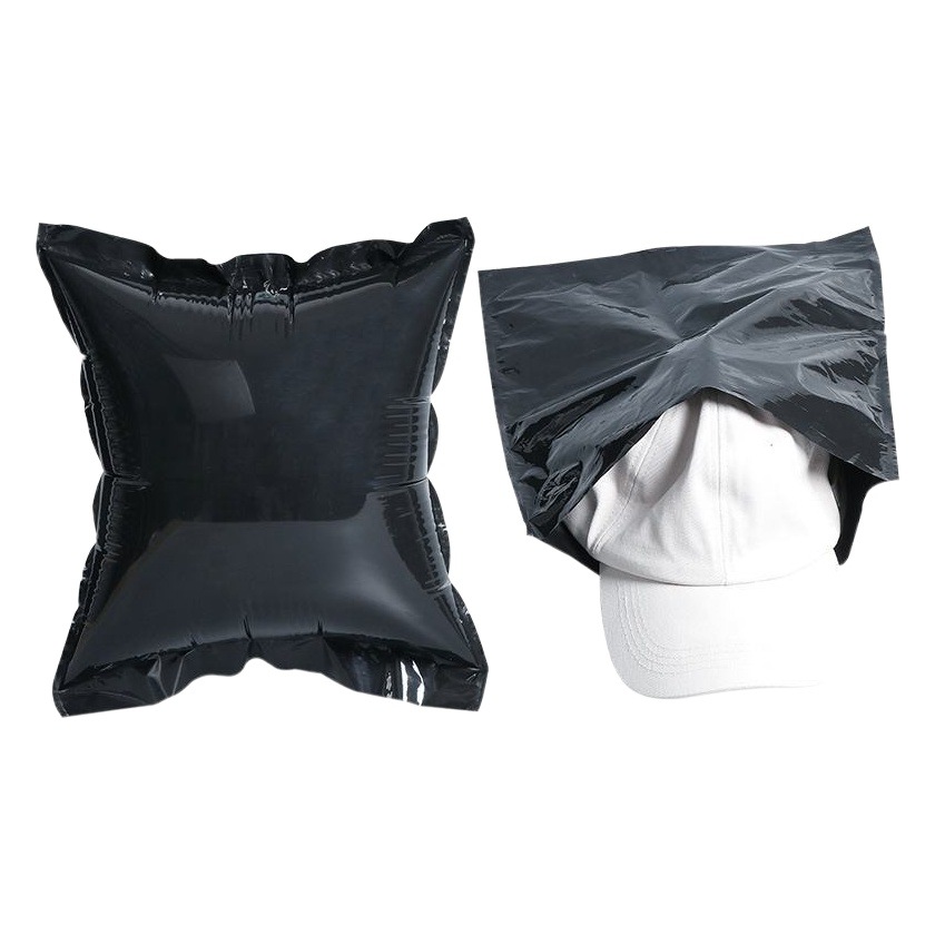 Hat opening inflatable bag empty top cap cap packaging bag anti-pressure anti-deformation black buffer bag sealing