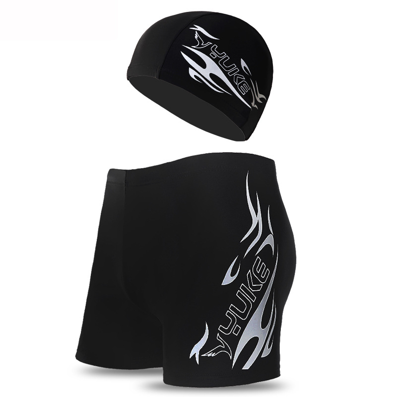 Picture of Swimming Trunks Men's Boxer Hot Spring Pants Large Size Loose Swimming Suit Men's Fashion Swimming Goggles Swimming Cap Set Equipment Swimsuit