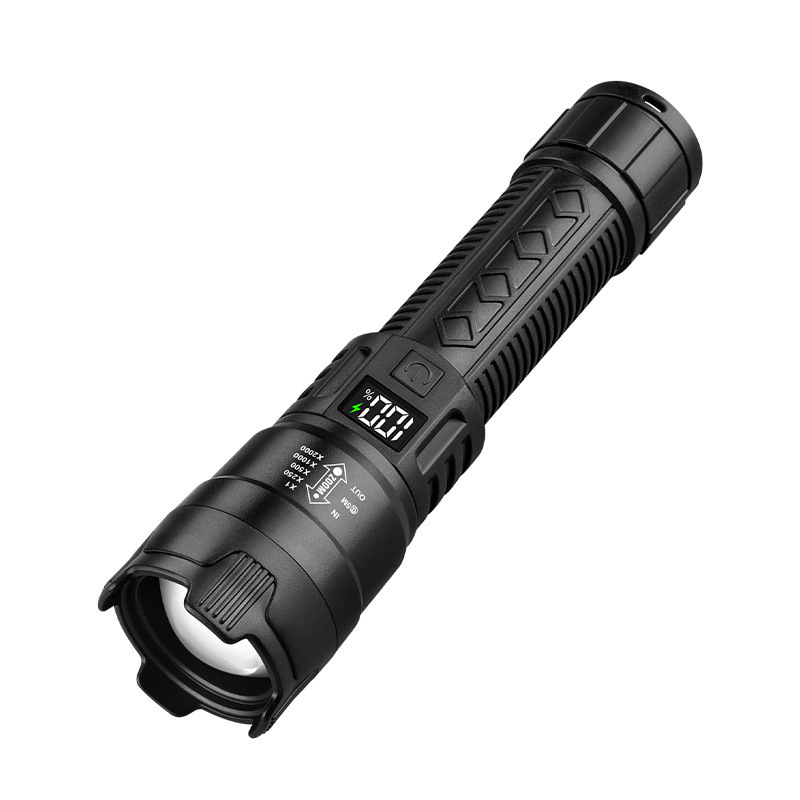 Picture of Outdoor strong light telescopic flashlight digital electric display patrol light * 1