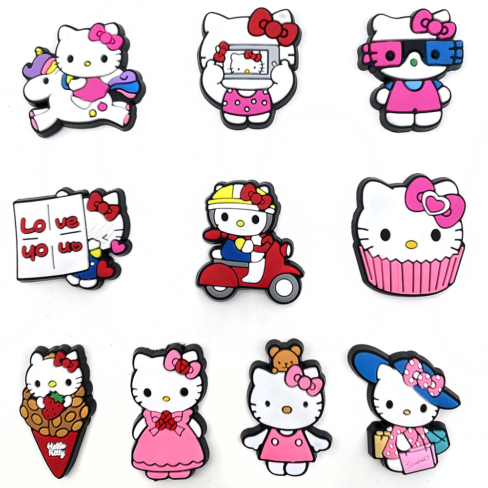 Picture of suit hellokitty Series Hole Shoes Shoes Flower Accessories Diy Shoe Buckle Detachable Cute Cartoon Buckle Shoes