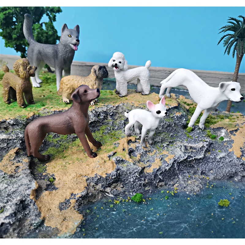 Picture of Cross-border simulation pet dog animal model pastoral dog poodle Chihuahua dog lion hunting dog static ornaments
