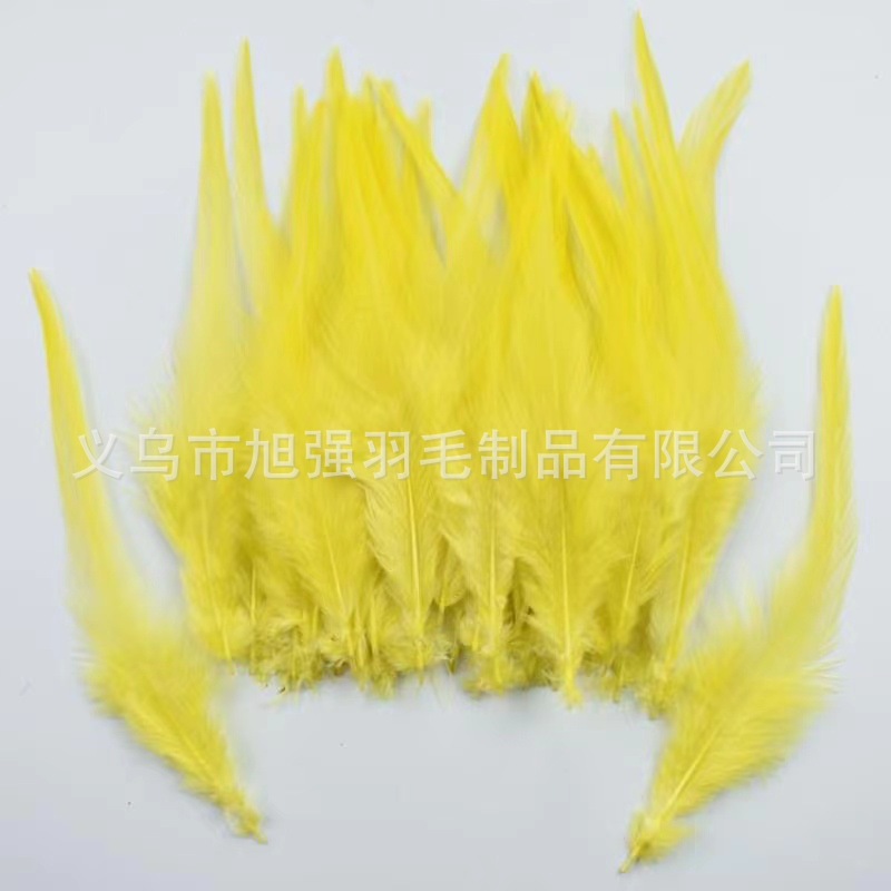 Picture of Feather wholesale sharp feather color chicken feather big white tip diy dream catcher handmade crafts earrings clothing accessories