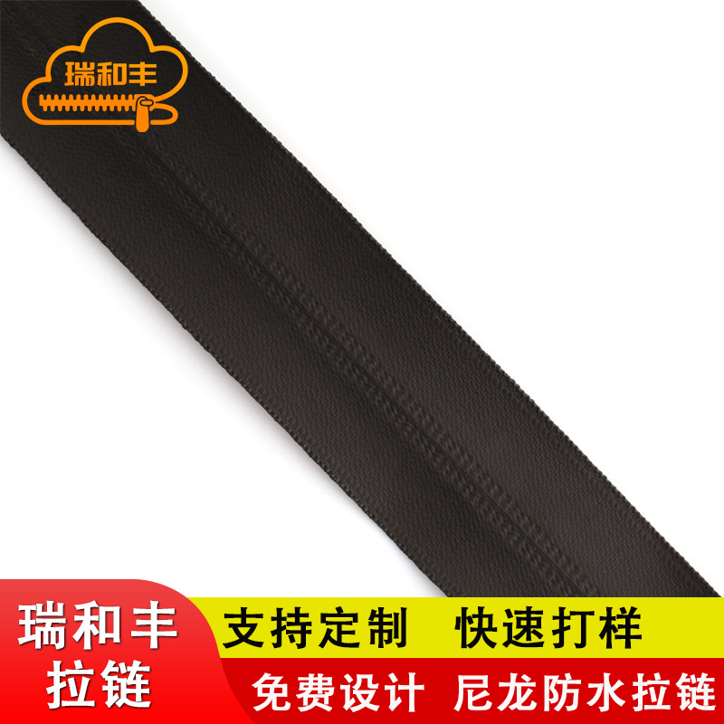 in stock wholesale No.3 No.8 No.10 No.5 waterproof zipper TPU black Korean PU luggage raincoat jacket zipper