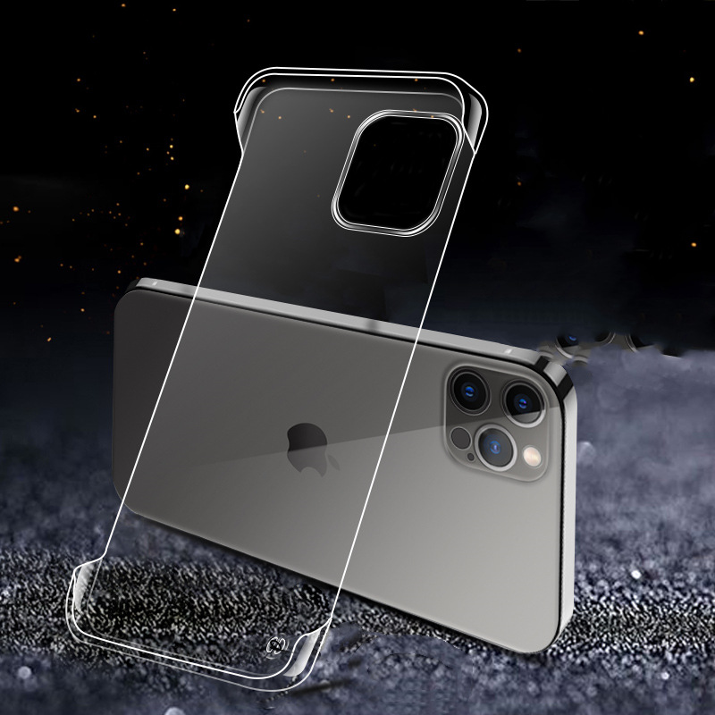 Picture of Suitable for Apple Iphone17 Borderless Pc Transparent Mobile Phone Case 15 Protective Cover 12Mini Fine Hole 15Promax