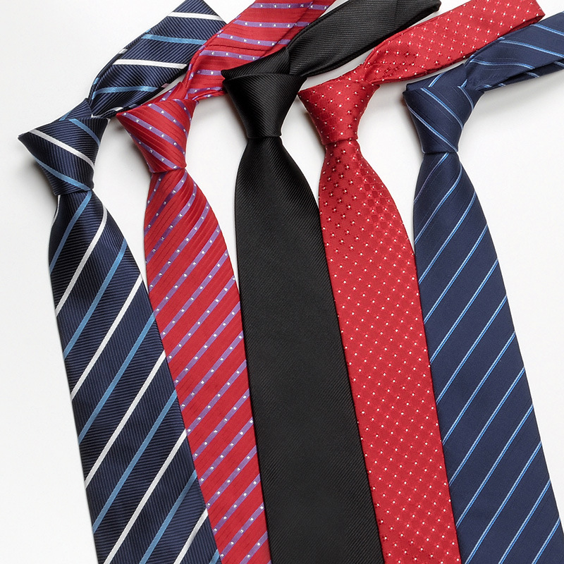 8cm Hand-Tied Tie Men's Business Formal Wear Pure Black Professional Work Accessories Wedding Groom Burgundy Stripes