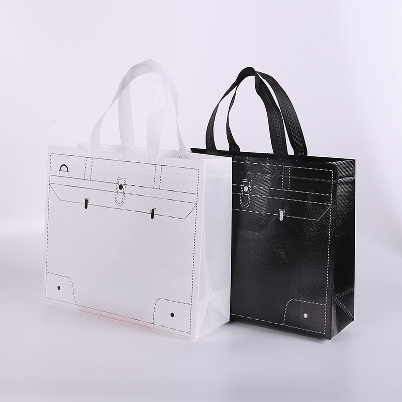 Portable non-woven bag wholesale film three-dimensional non-woven shopping bag non-woven clothing shopping bag in stock