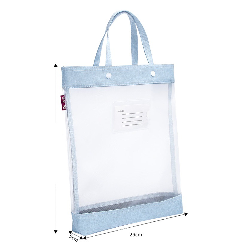 Portable tutorial bag nylon mesh subject classification bag primary and secondary school student subject carrying book bag A4 test paper bag pregnant woman bag