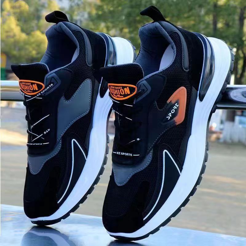 Cross-border foreign trade sports casual men's shoes 2025 new mesh breathable lace-up running shoes fashion tide shoes wholesale