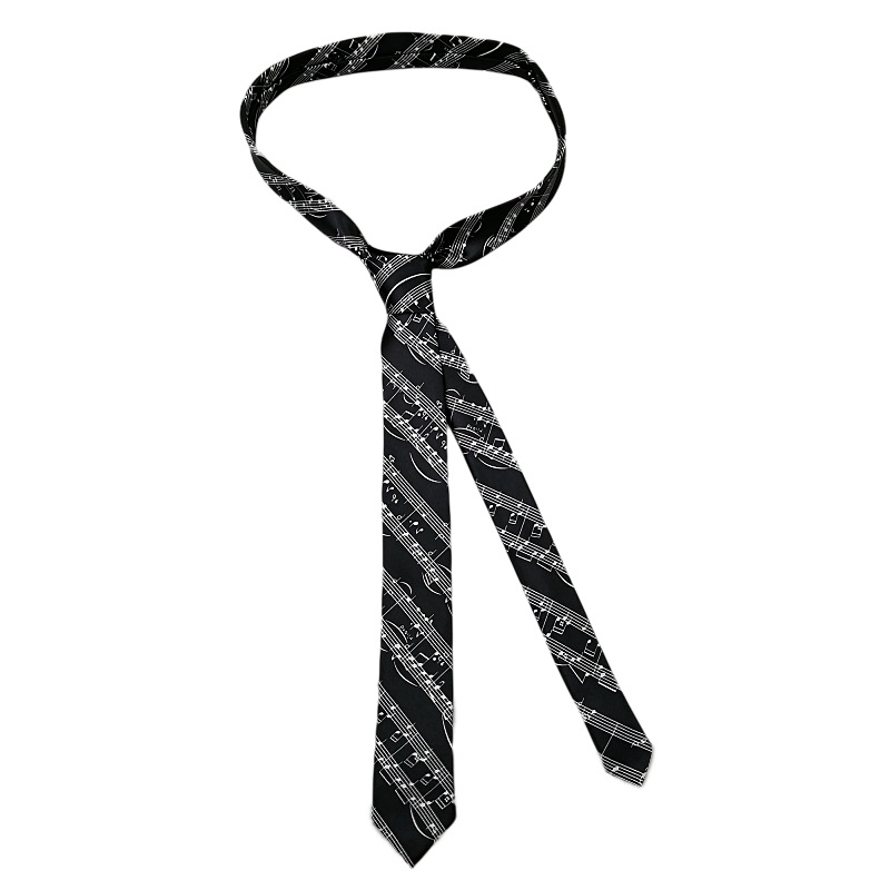 Picture of Zebra Leopard Print Love Poker Letters 5cm Matchinging Shirt Ins Student Tie Unisex Versatile Can Be Customized