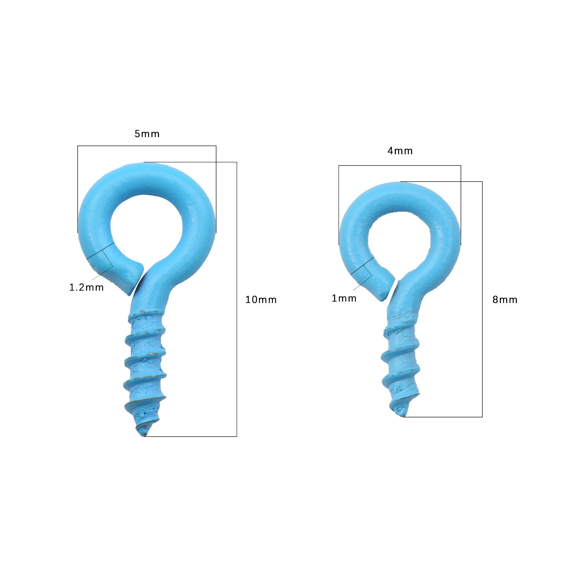 Picture of Handmade DIY jewelry accessories 100 pice color spray paint sheep angle nail screw jewelry material wholesale sheep eye nail