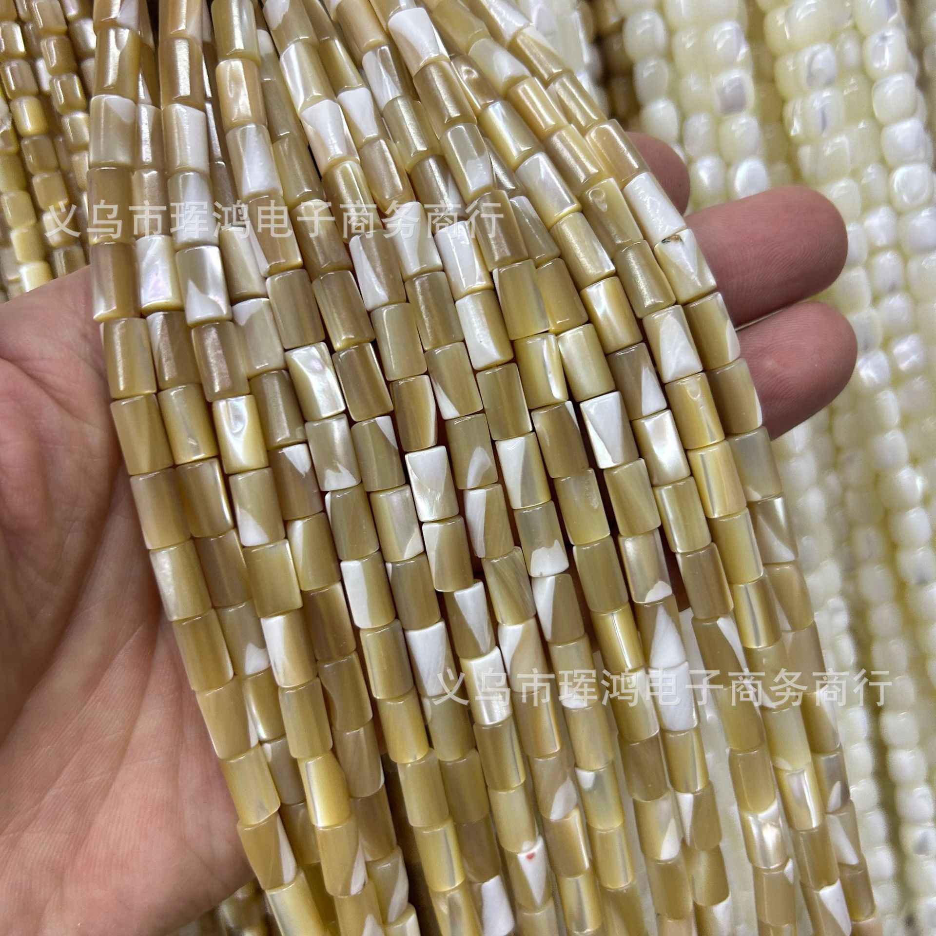Picture of Horseshoe screw straight barrel beads loose beads Horseshoe screw tube beads necklace bracelet DIY accessories beaded beads wholesale