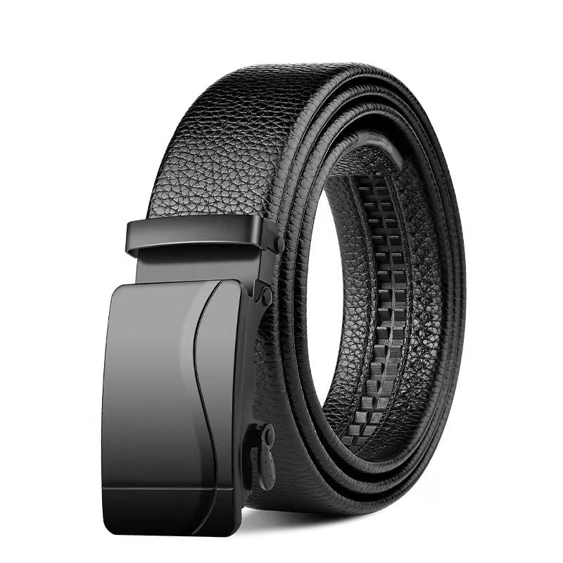 Picture of Men's belt automatic buckle litchi pattern belt business gift online shop clothing accessories gift pants belt factory wholesale
