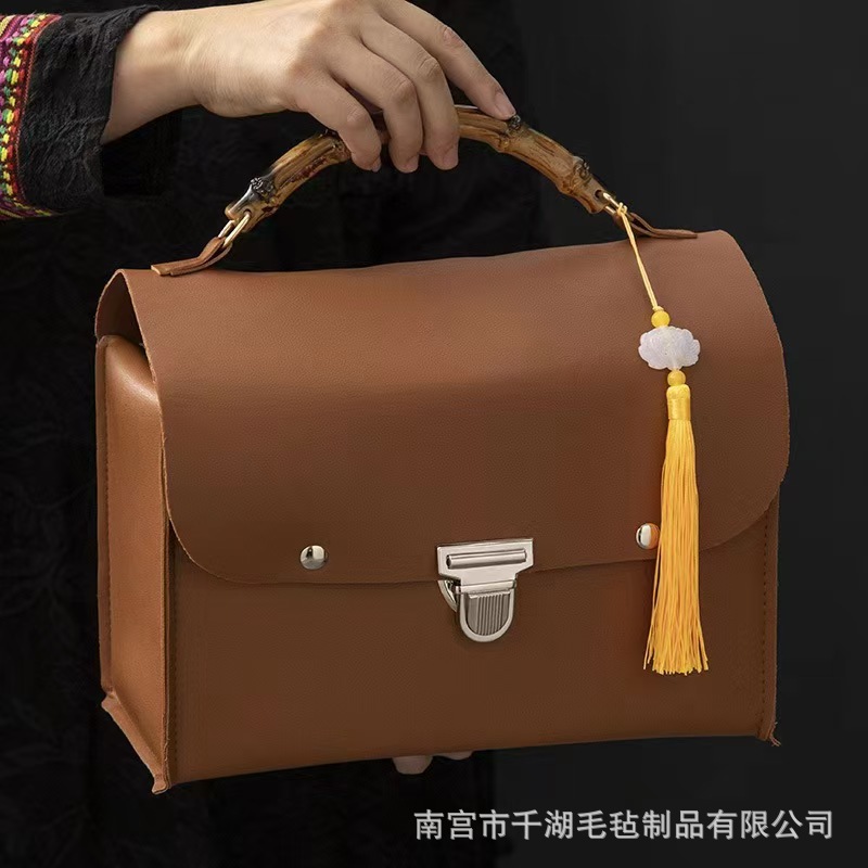 Leather Tea Diamond-Shaped Gift Storage Pu Tea Canister Gift Box Artificial Dragon Boat Festival Mid-Autumn Festival Manufacturer Wholesale Customization