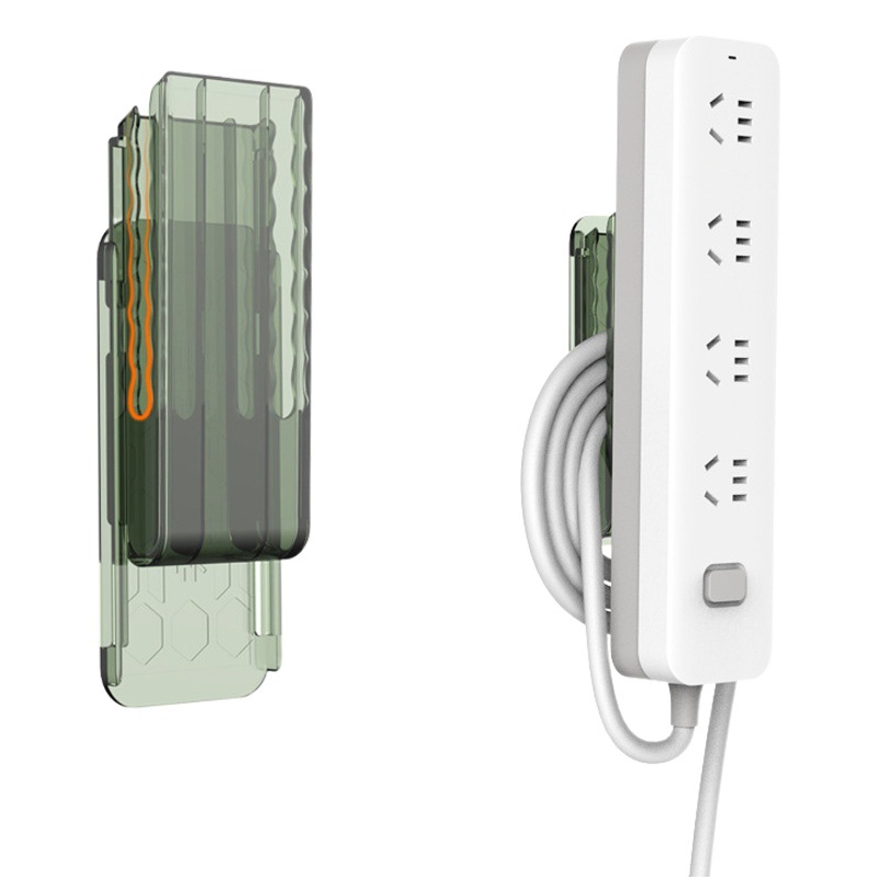 606 punch-free plug-in Holder wall-mounted plug-in board storage organizer router socket plug-in Winder